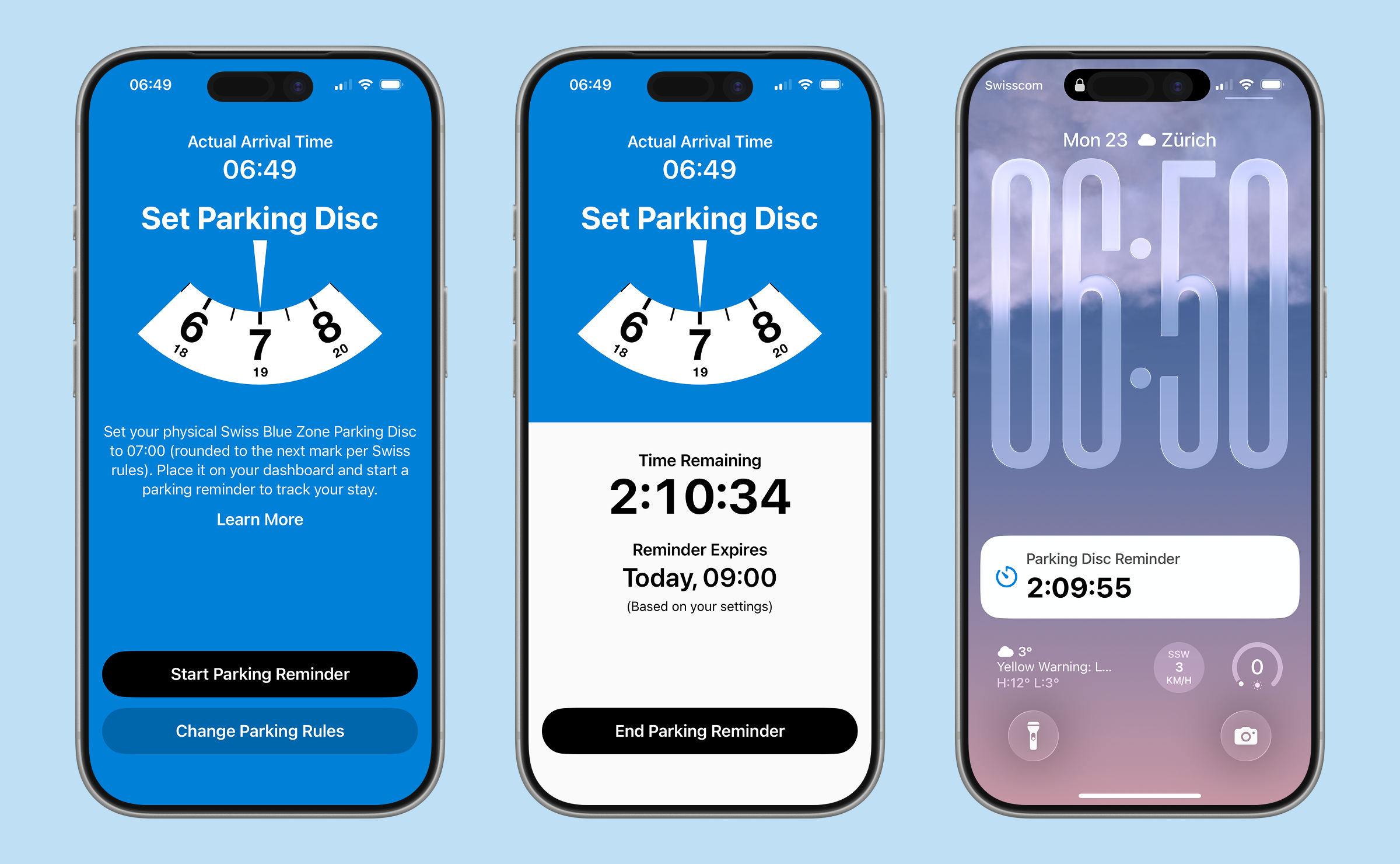 Parking Disc Helper app screenshot