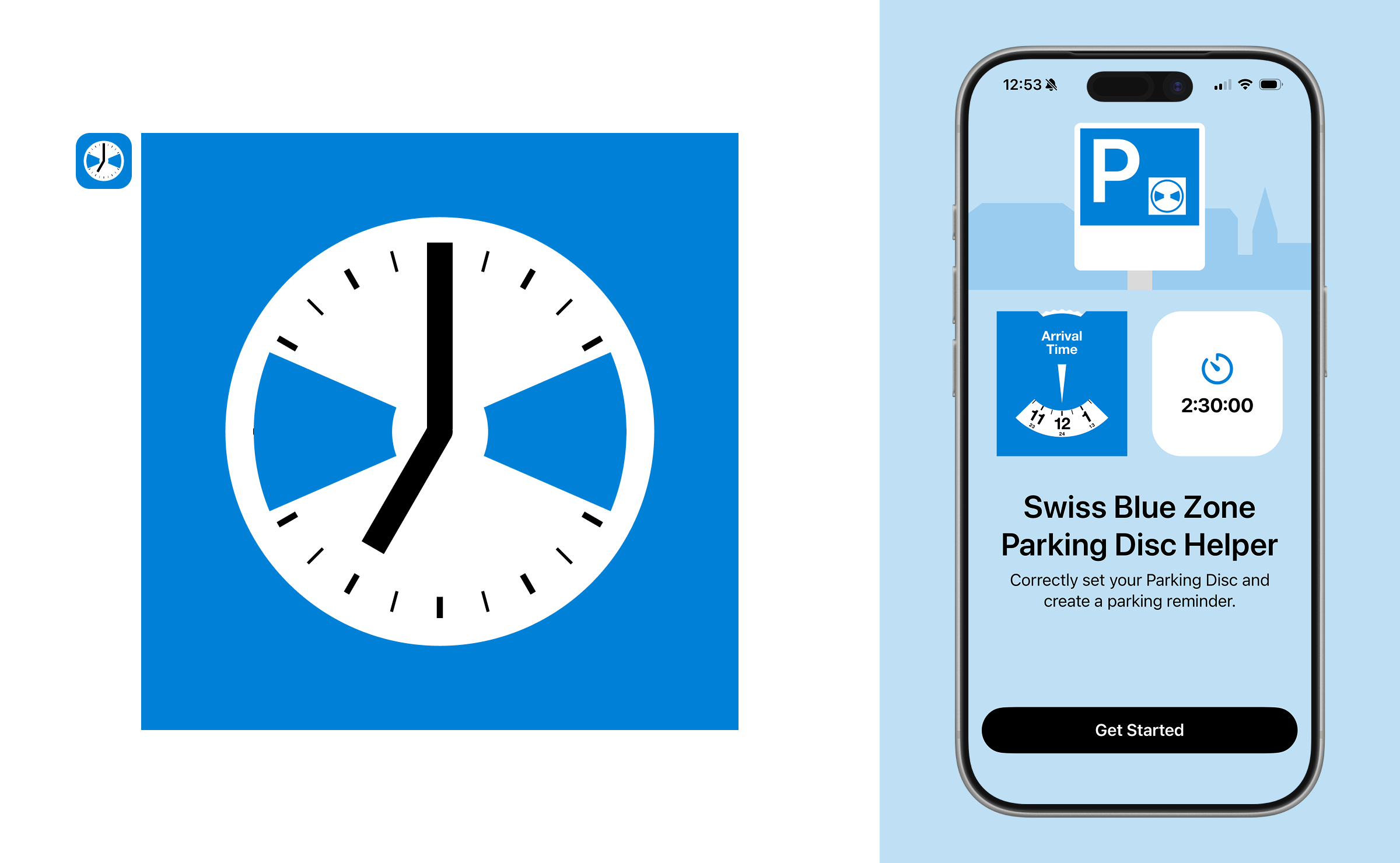 Parking Disc Helper app screenshot